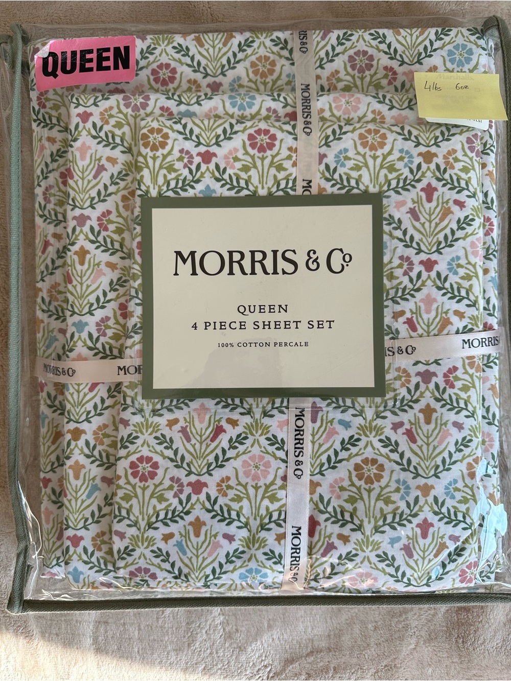Morris & Co William Morris Queen 4-Piece Sheet Set - Floral Multicolor